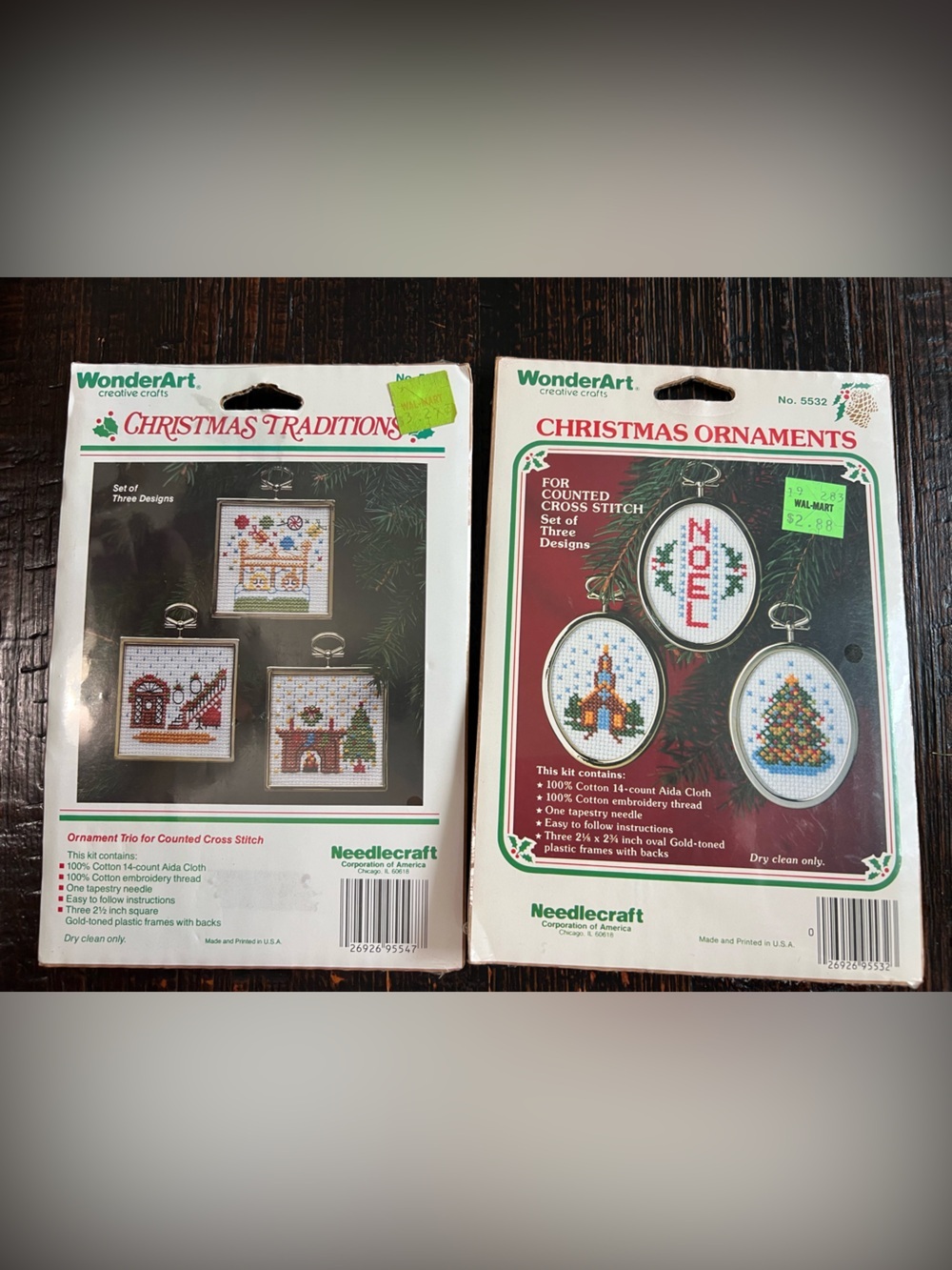 WonderArt Creative Crafts, Christmas Ornaments, New Lot Of 2